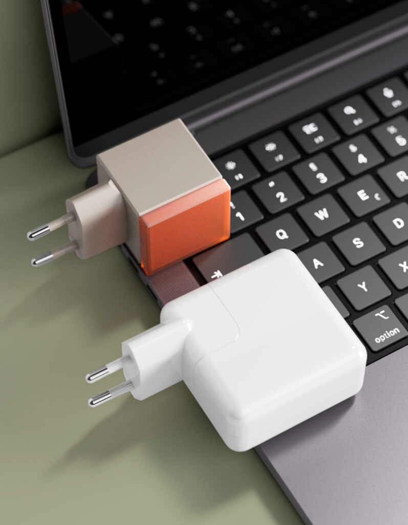 Wall charger VLP NEO 45W USB-C, PD 3.2 AVS, QC, amber gray