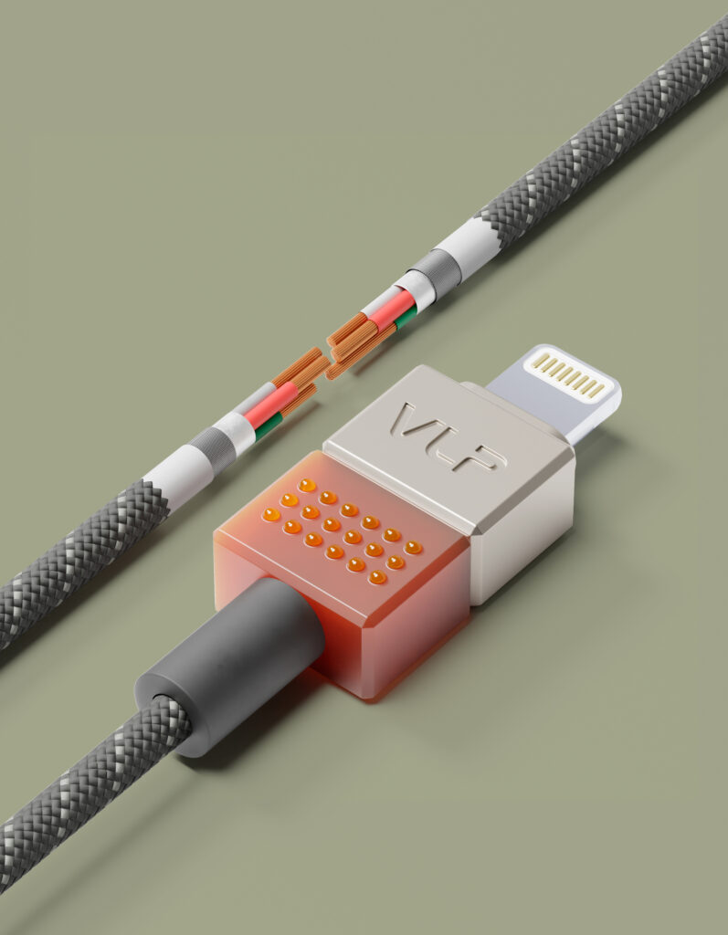 Data cable VLP NEO USB-C to Lightning, 27W, 1.5m, amber gray