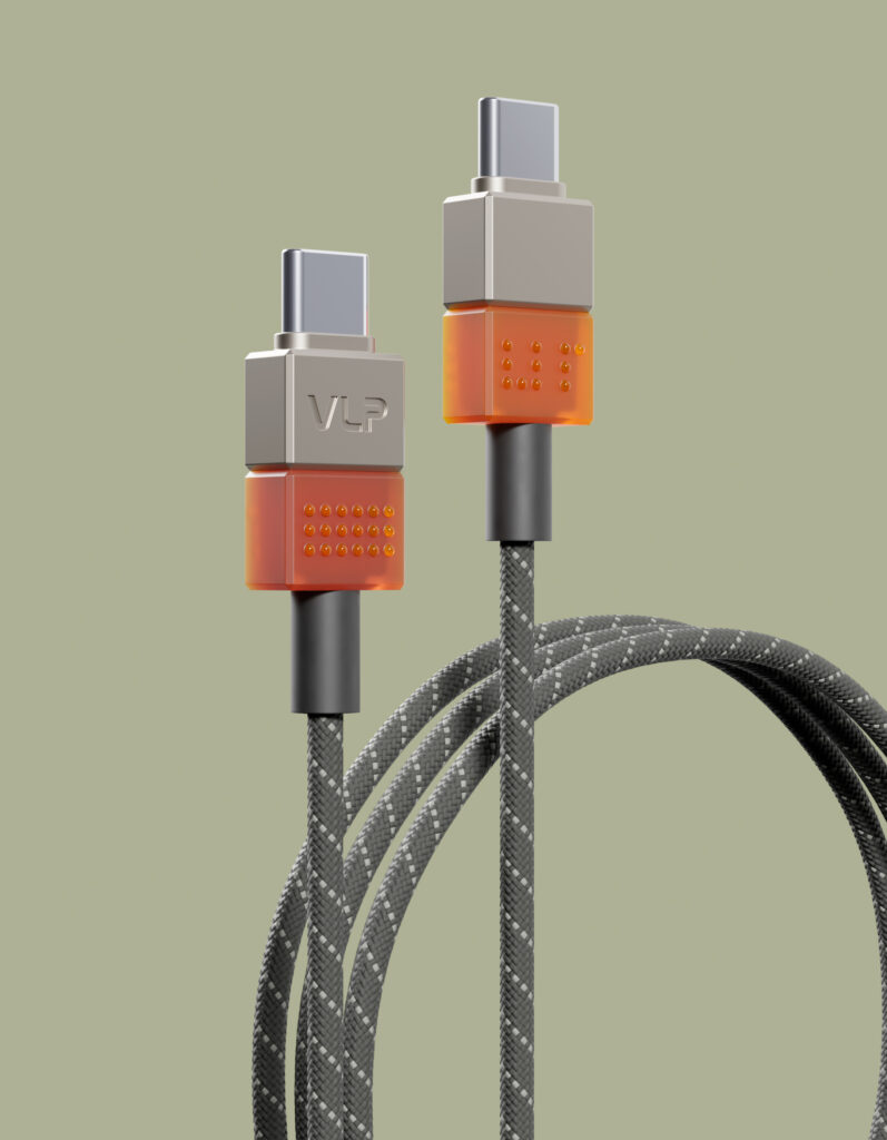 Data cable VLP NEO USB-C, 100W, 1.5m, amber gray