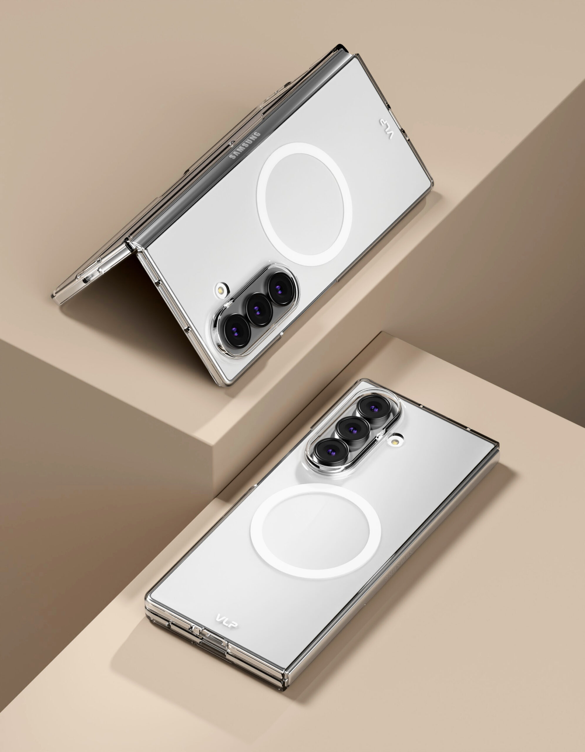 Чехол защитный VLP Puro Case с MagSafe для Samsung Galaxy Z Fold 8 Ultra, прозрачный