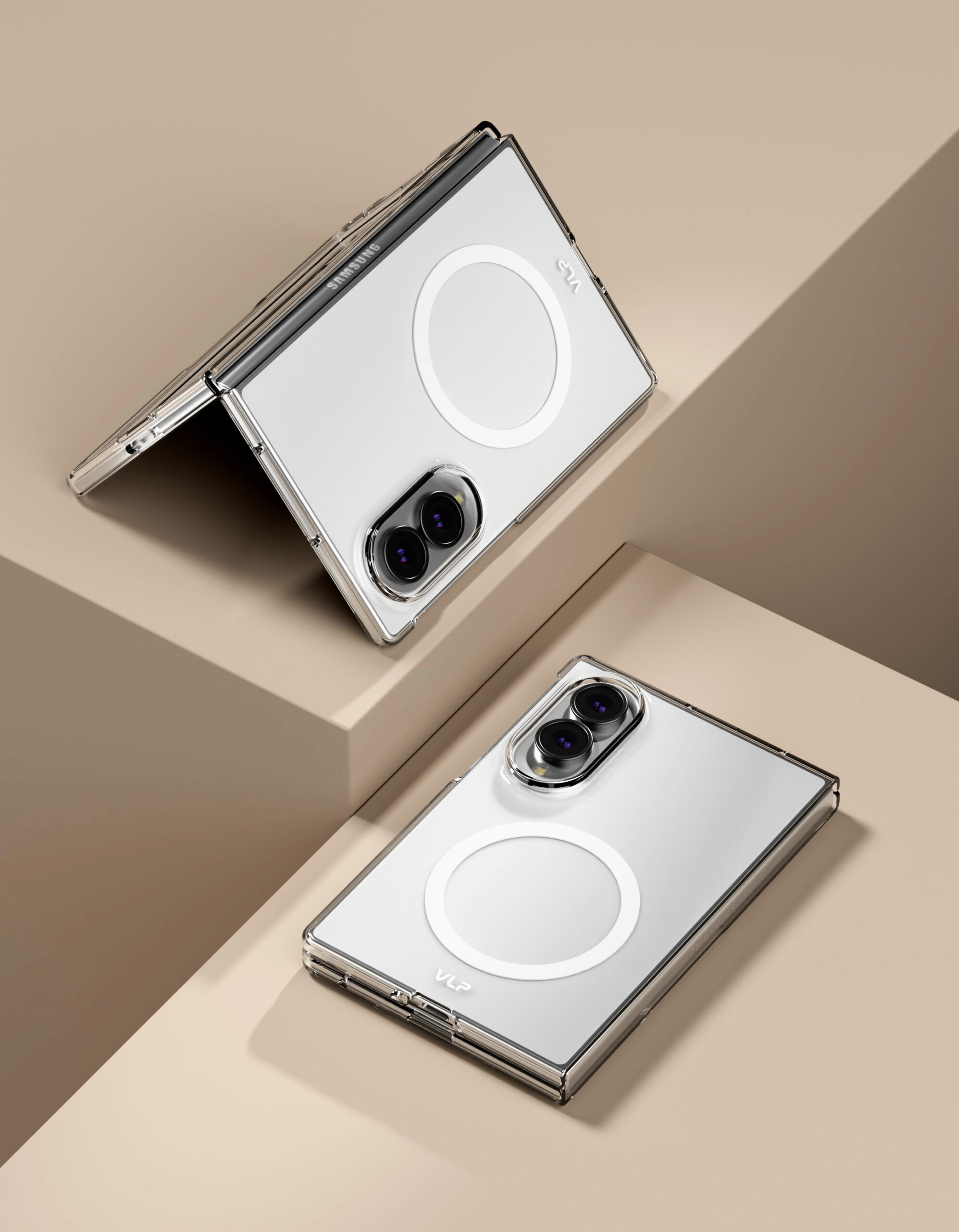 Чехол защитный VLP Puro Case с MagSafe для Samsung Galaxy Z Fold 8, прозрачный