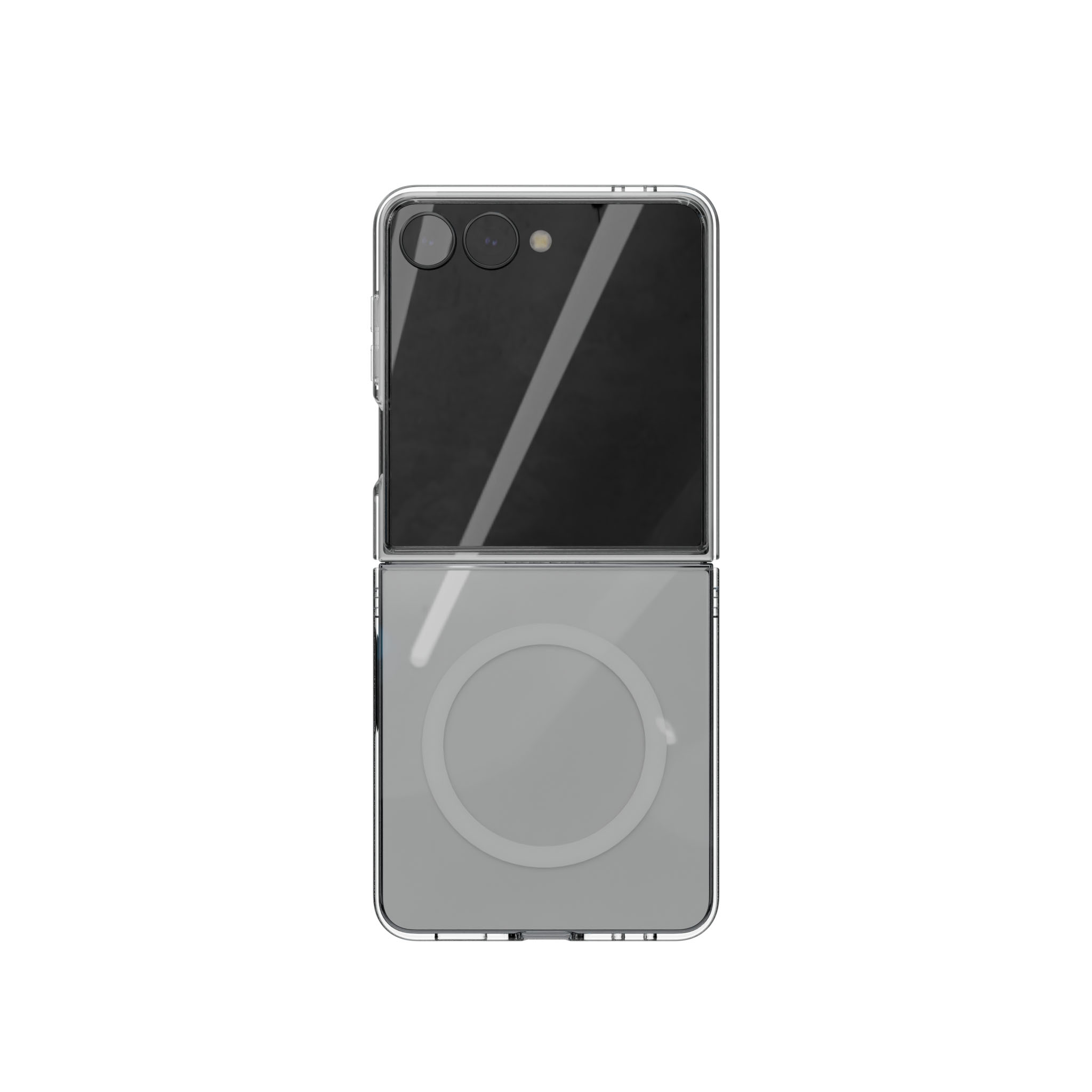 Чехол защитный VLP Puro Case с MagSafe для Samsung Galaxy Z Flip 8, прозрачный
