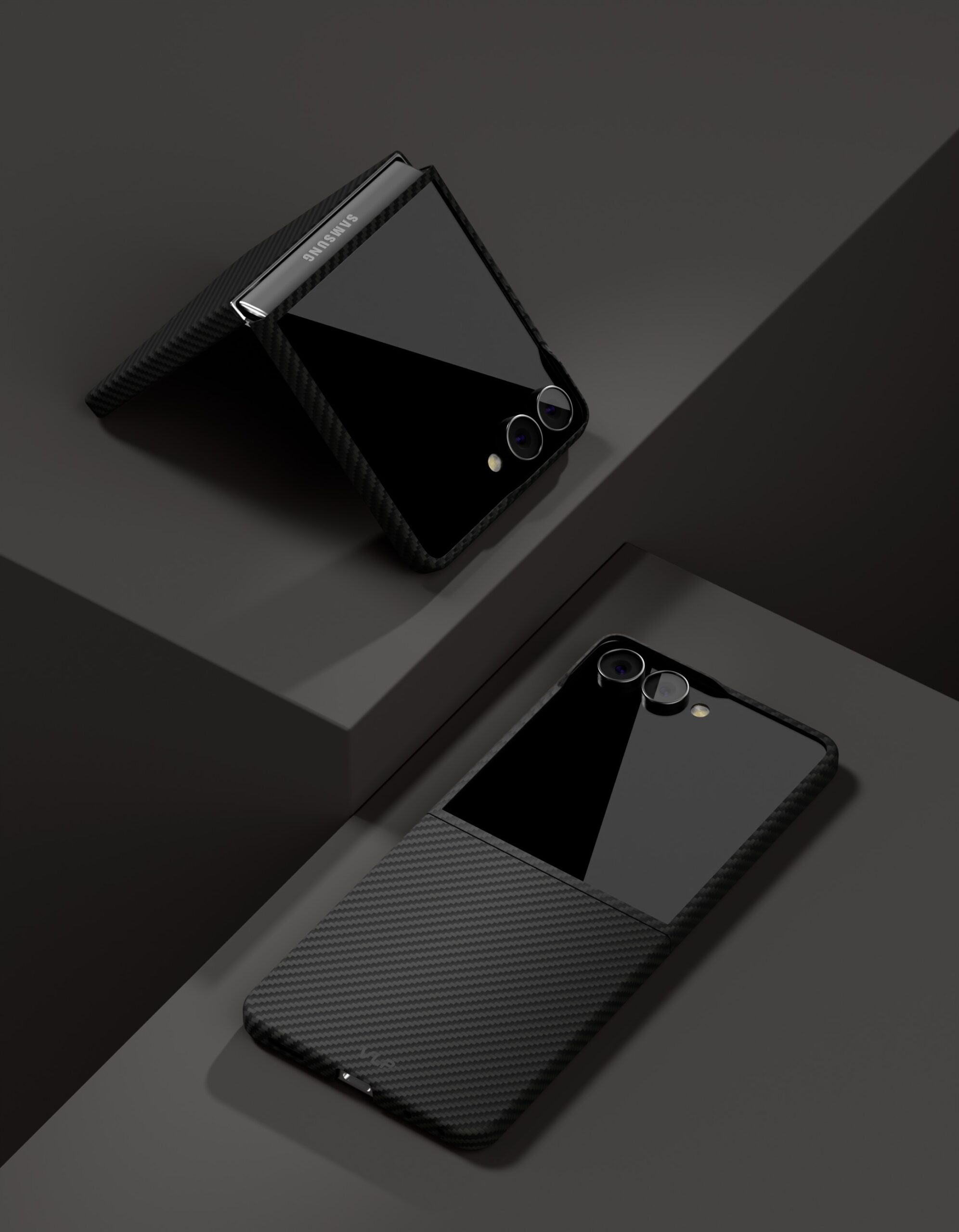 Чехол защитный VLP Kevlar Case с MagSafe для Samsung Galaxy Z Flip 8, черный