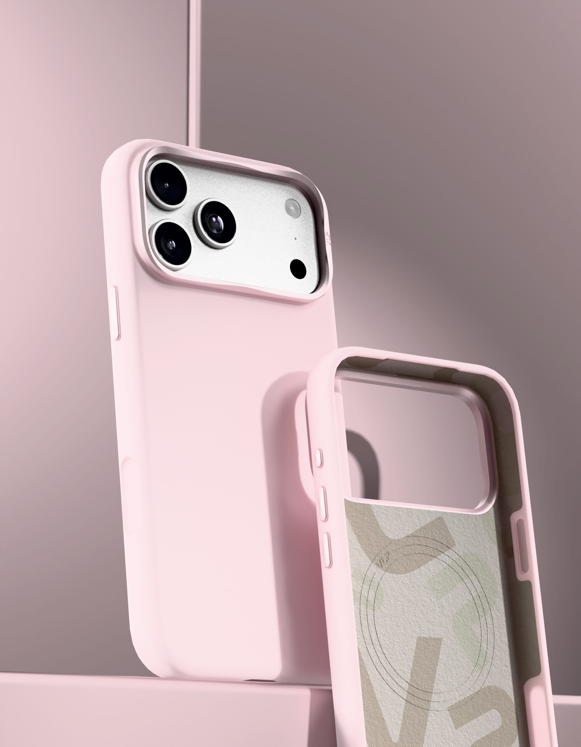 Чехол защитный VLP Aster Pro Case с MagSafe для iPhone 18 Pro Max, розовый