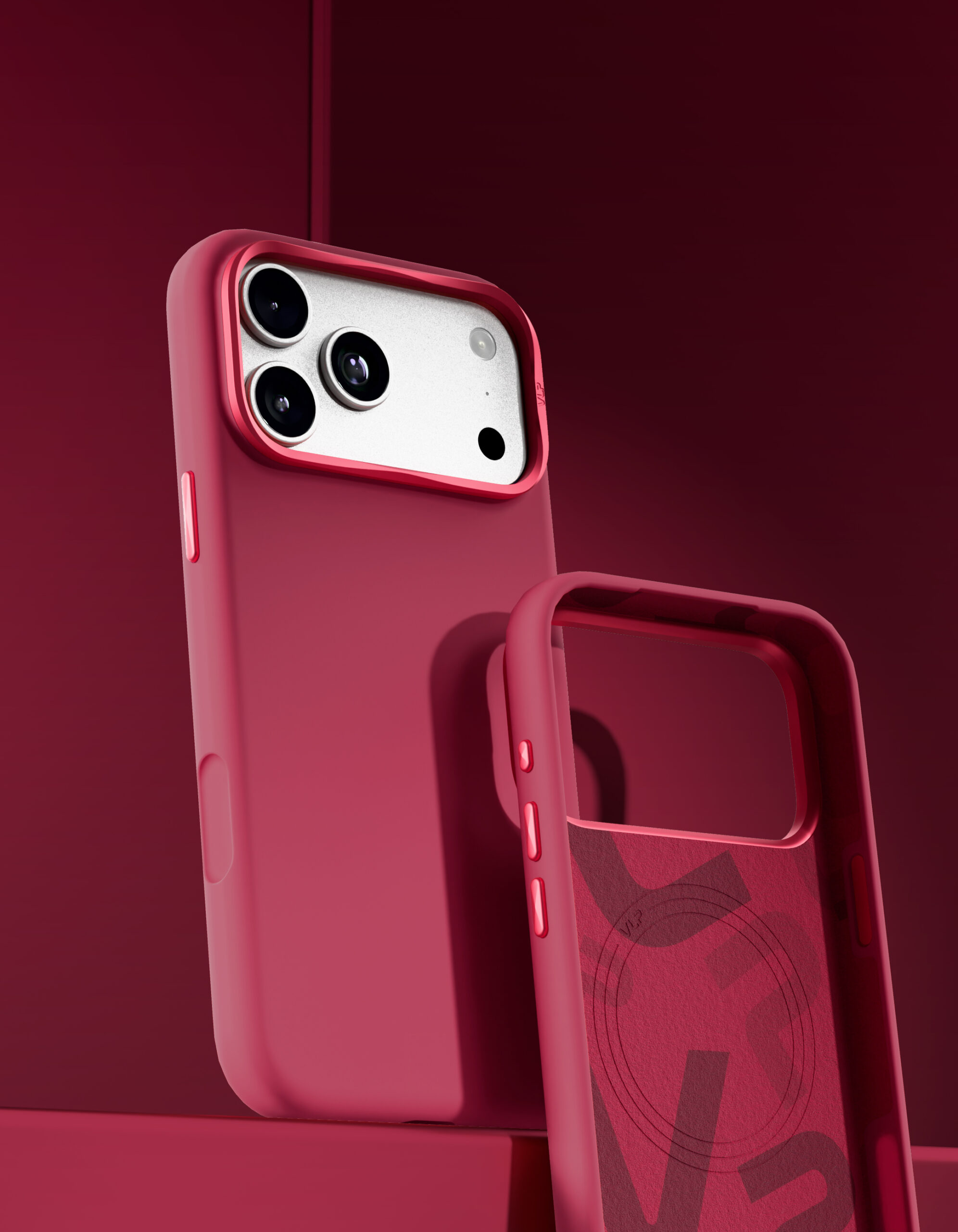 Чехол защитный VLP Aster Pro Case с MagSafe для iPhone 18 Pro Max, красный
