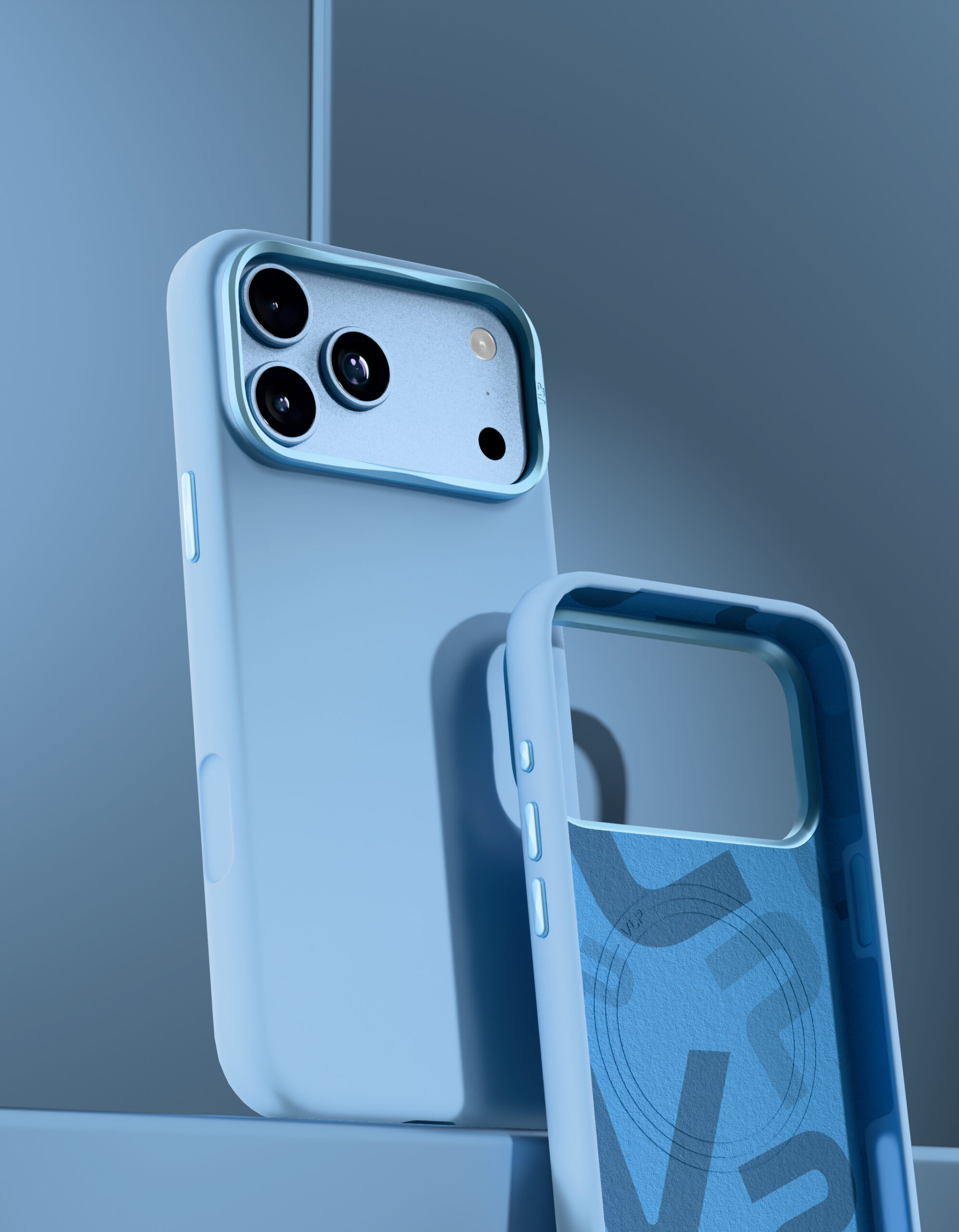 Чехол защитный VLP Aster Pro Case с MagSafe для iPhone 18 Pro, голубой