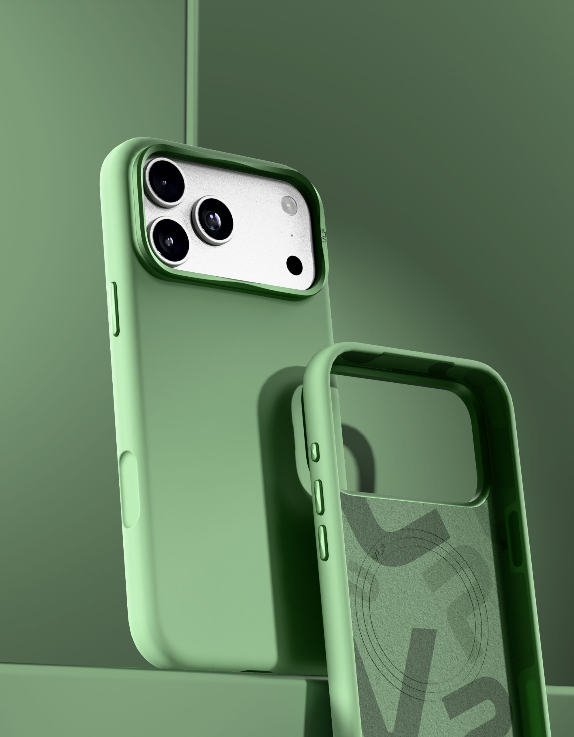 Чехол защитный VLP Aster Pro Case с MagSafe для iPhone 18 Pro, зеленый
