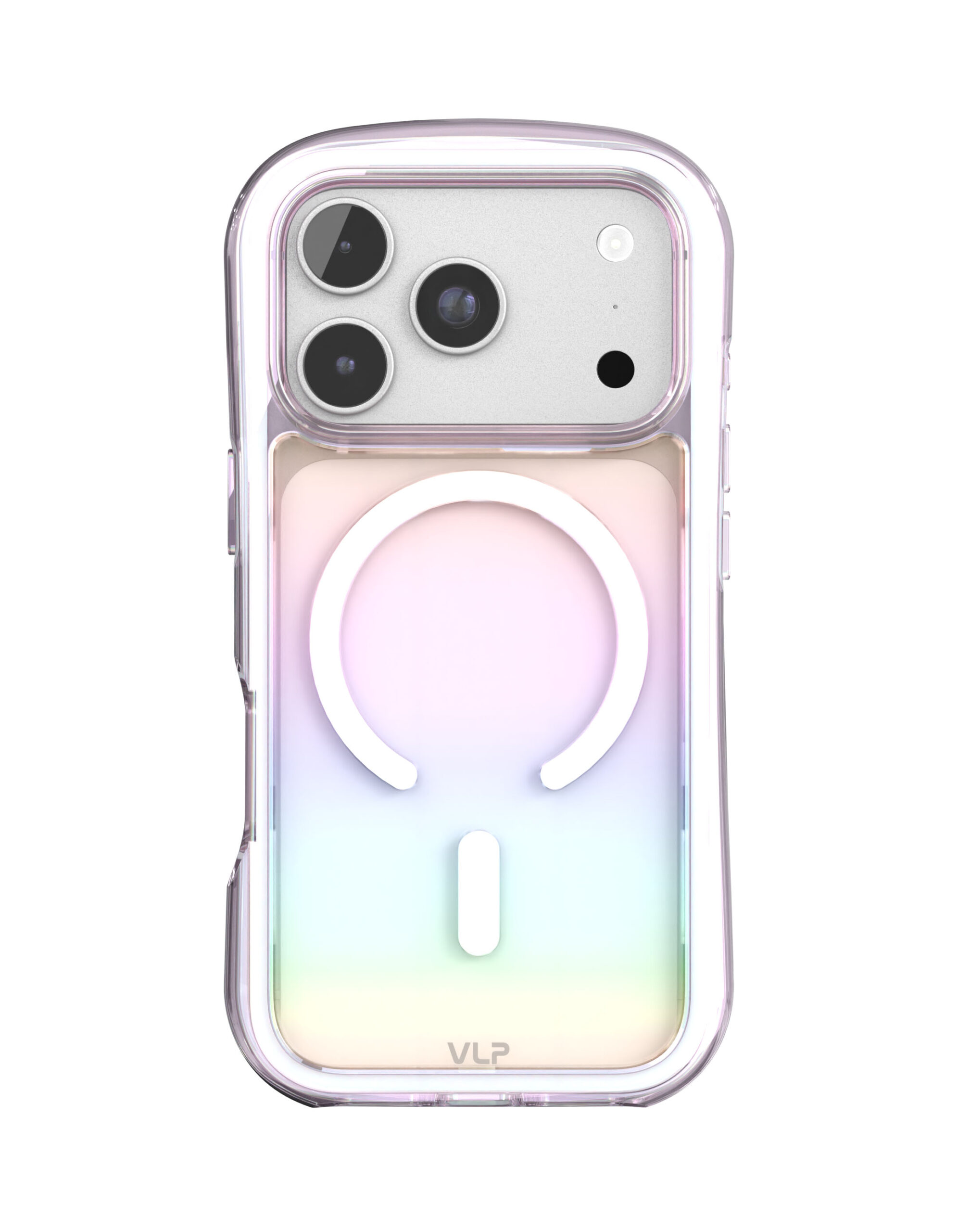 Чехол защитный VLP Bubble Case с MagSafe для iPhone 18 Pro, перламутр