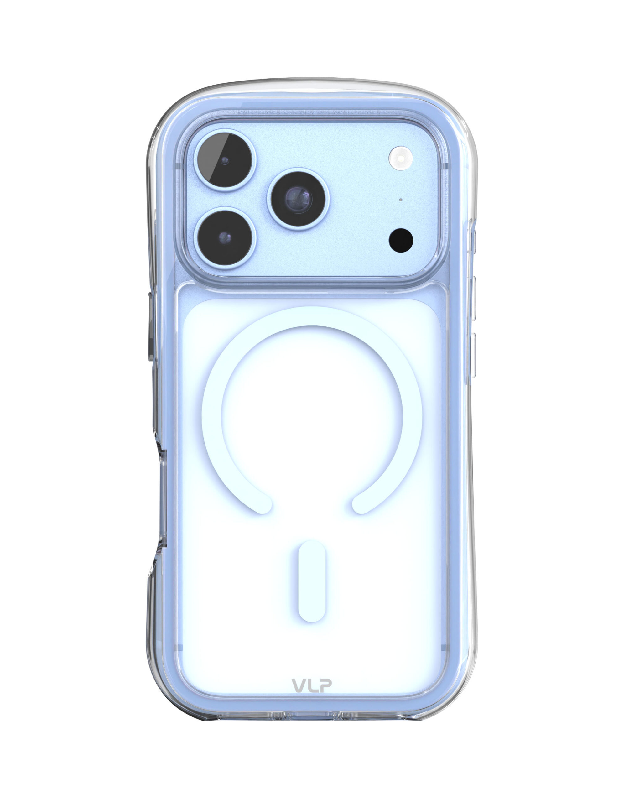 Чехол защитный VLP Bubble Case с MagSafe для iPhone 18 Pro, голубой