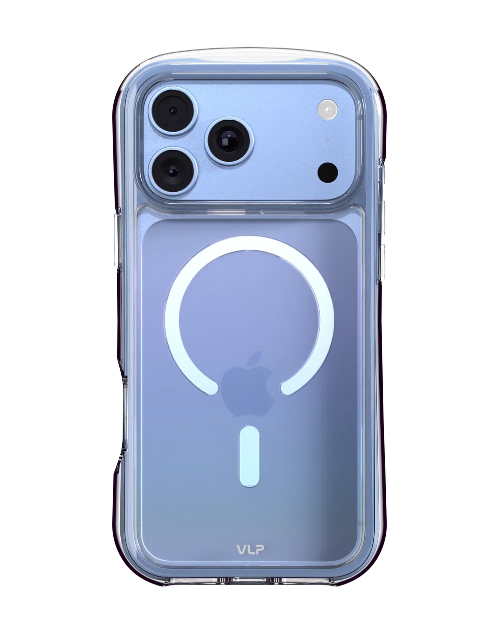 Чехол защитный VLP Bubble Case с MagSafe для iPhone 18 Pro Max, голубой