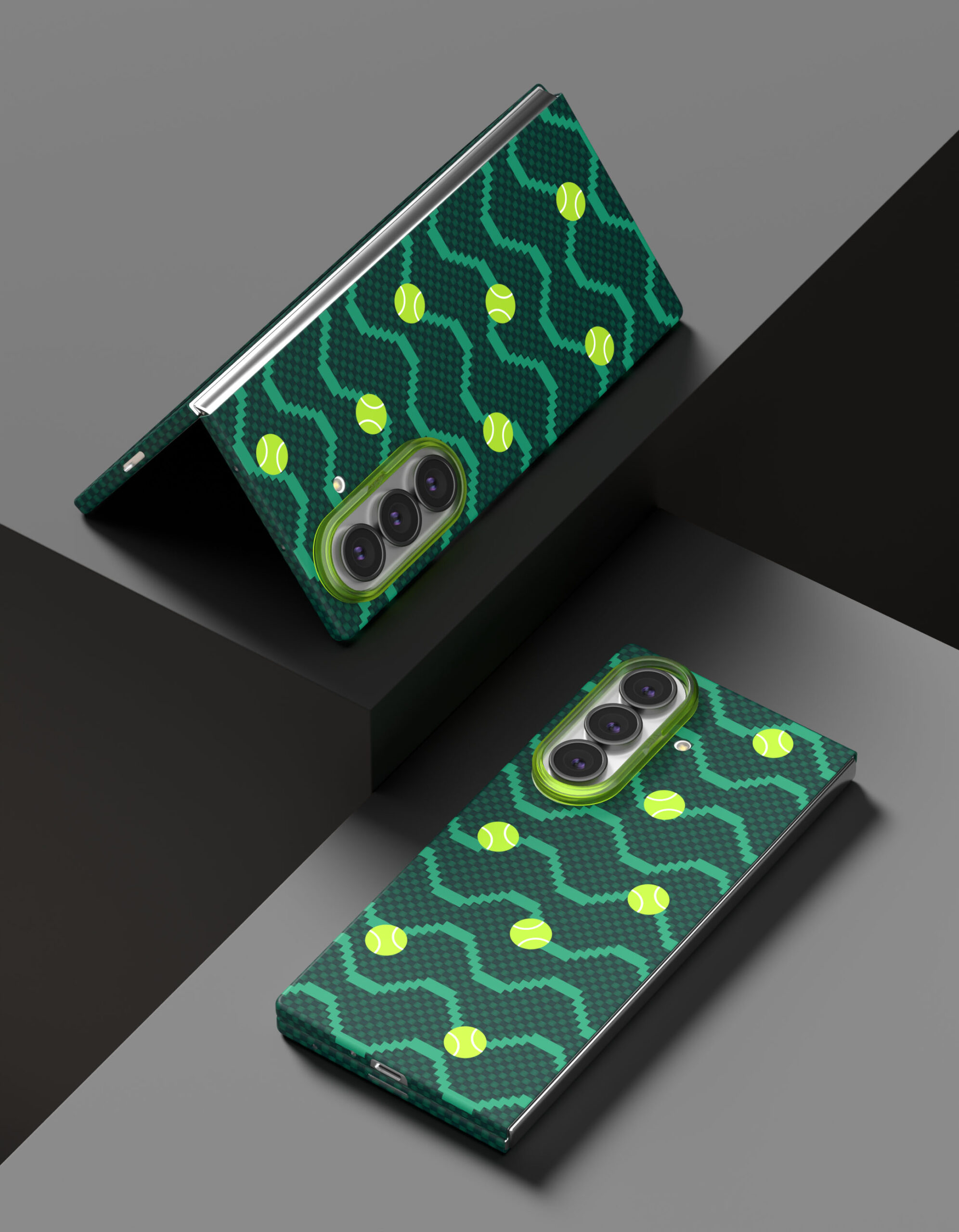 Чехол защитный VLP Kevlar Case с MagSafe для Samsung Galaxy Z Fold 8 Ultra, принт теннис